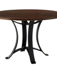Crafted Cherry - Round Dining Table With Metal Pedestal