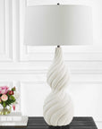 Twisted Swirl - Table Lamp - White
