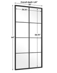 Rousseau - Iron Window Mirror - Black