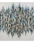 Blue Lines Canvas Art - Blue