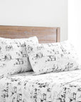 Ranch Life - Full 200TC Cotton Sheet Set Set of 4 - Black