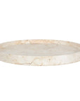 Travessa - Outdoor Round Stone Tray - White