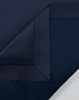 High Shine Satin - Queen Duvet Cover Set Set of 3 - Navy