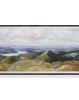 Above The Lakes - Framed Landscape Print - Gray