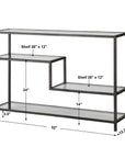 Leo - Industrial Console Table - Silver