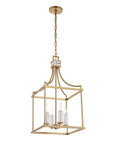 Montreal - 4 Light Brass Lantern Pendant - Gold
