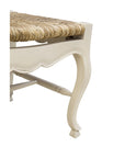 French - Backless Settee - White / Light Brown