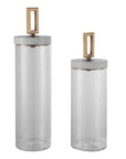 Hayworth - Seeded Glass Containers (Set of 2) - White