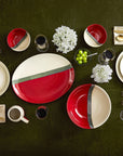 Pasadizo Stoneware - Ceramic Canister Set Set of 3 , 2 Sets - Red