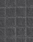 Stella - Faux Silk Velvet Double Box Stitch Throw - Slate