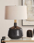 Flanagan - Mottled Gloss Table Lamp - Black