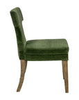 Oliver - Dining Chair Set of 2 - Moss Green / Rustic Brown
