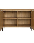 Reese - Pleated 2 Door Cabinet - Woodtone