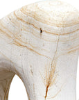 Stone Flow - Outdoor Sculptures (Set of 2) - Brown / White