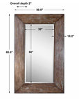 Langford - Large Wood Mirror - Dark Brown