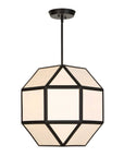 Hoi An - 4 Light Geometric Chandelier - Black