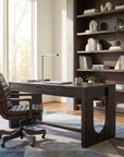 EC - Langston Executive Swivel Tilt Chair With Metal Base - Dark Brown