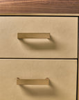 Melange - Zurich Accent Drawer Chest - Beige / Medium Walnut