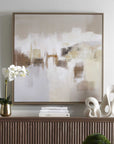 Daybreak - Framed Abstract Art - Black / Blue / Brown / Orange / White / Woodtone / Yellow
