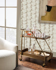 Commerce And Market - Walnut Wine and Bar Cart - Light Caramel