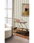 Commerce And Market - Walnut Wine and Bar Cart - Light Caramel