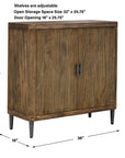 Pinstripe - 2 Door Cabinet - Dark Brown