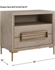 Alessia - Modern Side Table - Light Oak