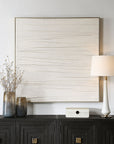 Walking The Line - Minimalist Canvas Art - Gray