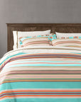 Serape - Full Comforter Set Set of 3 - Turquoise / Brown