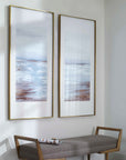 Coastline - Framed Prints (Set of 2) - Light Brown
