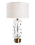 Aura - Clear Glass Table Lamp - White