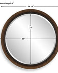 Porthole - Round Mirror - Bronze