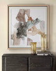 Cohesion - Framed Abstract Print - Black / Blue / Gray / Orange