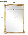 Curved Branches - Mirror - Gold