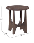 Dunnigan - Oak End Table - Dark Brown