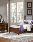 Bonanza - Ocean Blue Upholstered Bed With Mansion Footboard