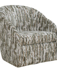 Mari - Boucle Swivel Chair - Green / White
