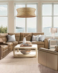 MS - Simone Six-Piece Power Reclining Sectional - Dark Brown