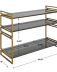 Stacked Up - Glass Console Table - Gray