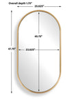 Torrado - Oval Mirror - Brass