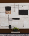 Quartershot Framed Canvas - Beige / Black