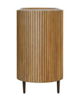 Reese - Pleated 2 Door Cabinet - Woodtone