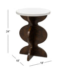 Paloma - Accent Table - Black Walnut Burl