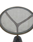 Gianna - Accent Table - Antique Brass / Green Marble