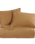 Cotton Canvas - King Stonewashed Coverlet Set Set of 3 - Terracotta