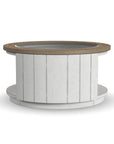 Melody - Round Coffee Table With Casters - White