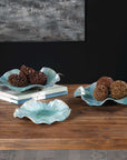 Abella - Ceramic Flowers (Set of 3) - Blue