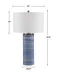 Montauk - Striped Table Lamp - Blue