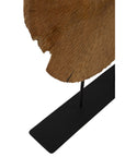 Teak Sculpture Set Set of 2 - Dark Brown