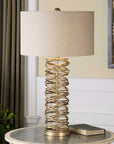 Amarey - Metal Ring Table Lamp - Gold